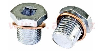výpustný šroub olejové vany M16x1.5 L=16.5 mm, celk. délka = 22 mm