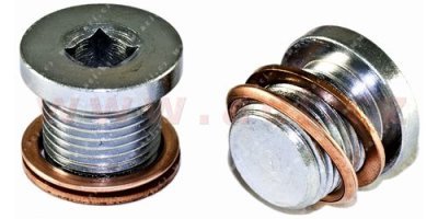 výpustný šroub olejové vany M18x1.5 L=15 mm, celk. délka = 20 mm