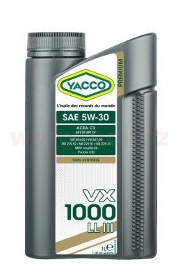 YACCO - Motorový olej VX 1000 LL III 5W30 1L