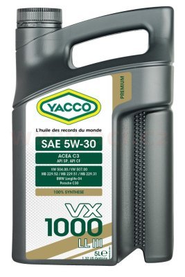 YACCO - Motorový olej VX 1000 LL III 5W30 5L