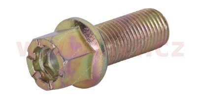 šroub kola, závit M14x1.5, kulové sedlo, délka závitu 27 mm, celková délka 50 mm, velikost klíče 17