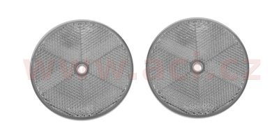 univerzální odrazka kulatá s otvorem pro uchycení, bílá (průměr 84 mm) 2 ks