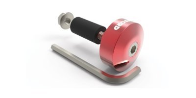 OXFORD - závažie riadidiel Bar Ends 1 s redukciou pre vnútorný priemer 13 a 18 mm (vonkajší 22 a 28,6 mm), (červený elox, pár)