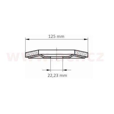 Lamelový kotouč šikmý 125 mm (pro Inox/ocel, ocel) hrubost P80, LUKAS (Německo)