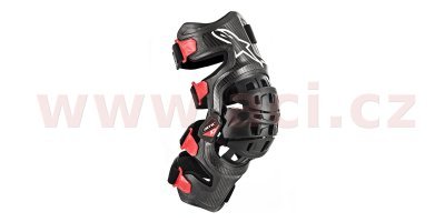 ALPINESTARS - kolenné ortézy BIONIC-10 CARBON, (čierna/červená, ľavé koleno, veľ. M)