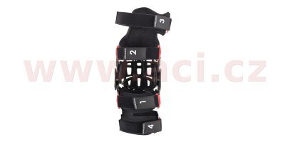 ALPINESTARS - kolenné ortézy BIONIC-10 CARBON, (čierna/červená, ľavé koleno, veľ. M)