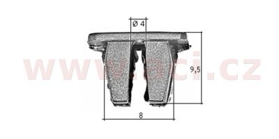 plastová příchytka s vnitřním závitem (sada 10 ks)