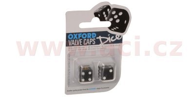 OXFORD - čiapočky ventilov Lucky Dice, (čierne, pár)