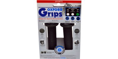 OXFORD - gripy Sport, (čierna guma, tvrdosť gumy medium, na riadidlá s priemerom 22 mm, pár)