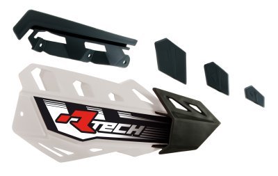 plasty krytů páček FLX / FLX ALU / FLX ATV, RTECH (bílo-černé, pár)