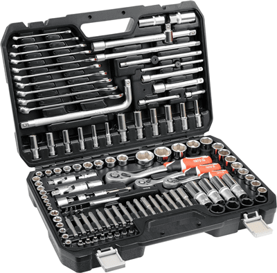Yato - Gola sada 1/2", 3/8", 1/4" +príslušenstvo 128ks