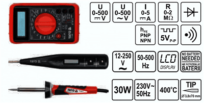 Yato - Sada elektro náradia v kufríku 68ks