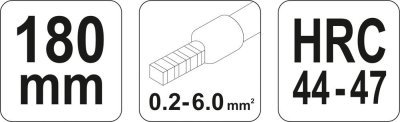 Yato - Kliešte konektorové 180mm profilové HRC 44-47