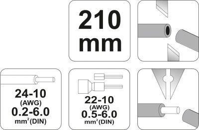 Yato - Kliešte odizolovacie a konektorové univerzálne 210mm