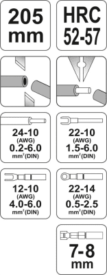 Yato - Kliešte odizolovacie a konektorové univerzálne 205mm