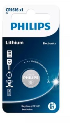 PHILIPS - Batéria peniažková CR1616 1ks Lithium