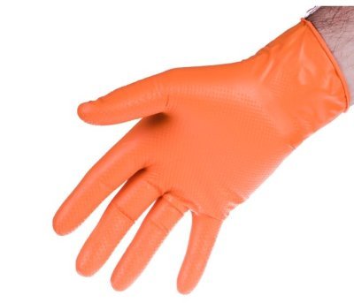 ROOKS OK-09.0006 Nitrilové rukavice STRONG ORANGE, XL, 50 ks
