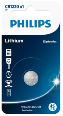 Philips - Gombíkova batéria CR1220, 3V