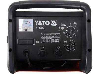 Yato - Nabíjačka batérií s podporou štartu 12V-540A / 24V-450A