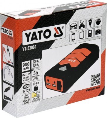 Yato - štartovací zdroj a powerbanka 9000 mAh
