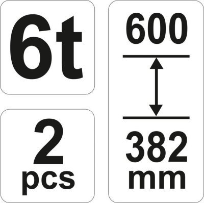 Yato - Podpera pod zdvihnuté auto 6t 2ks