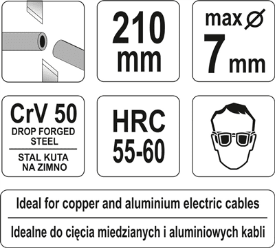 YATO - Kliešte cvikacie bočné 210mm