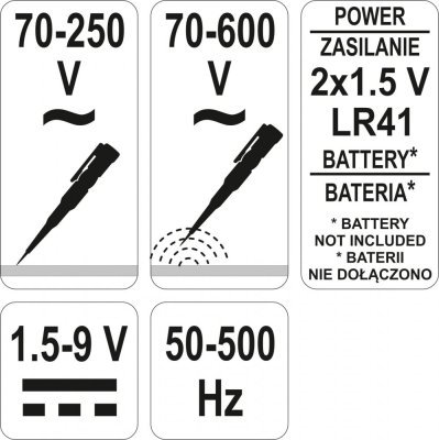Yato - Skúšačka napätia 70-250V