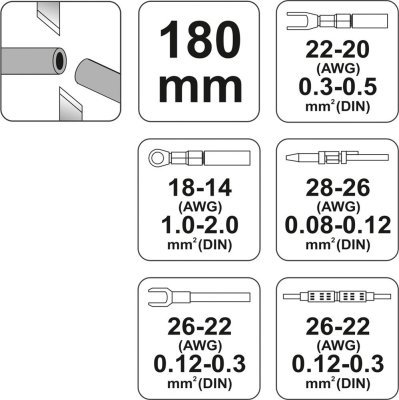 Yato - Lisovacie kliešte konektorové 180mm
