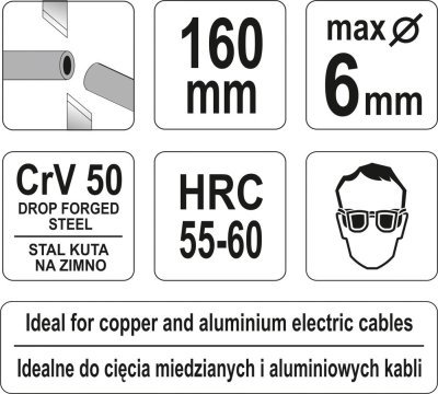 Yato - kliešte cvikacie bočné 160mm