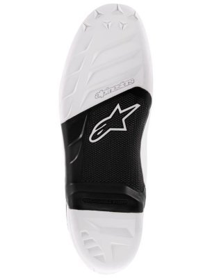 ALPINESTARS - podrážky pre topánky TECH 7, (čierne/biele, pár, pre veľkosť 44, 5)