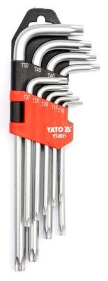 Yato - Sada kľúčov TORX s otvorom T10-T50 9ks