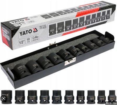 Yato - Sada rázových šesťhranných nadstavcov 10ks