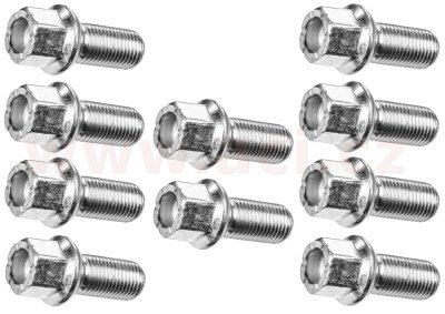 šroub kola, závit M14x1.5, kulové sedlo, délka závitu 27 mm, celková délka 40 mm, velikost klíče 17 (sada 10 ks) AUDI, SEAT, ŠKODA