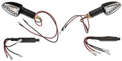 OXFORD - blinker LED Arrow dlhý, (číre sčierny plášť, pár)