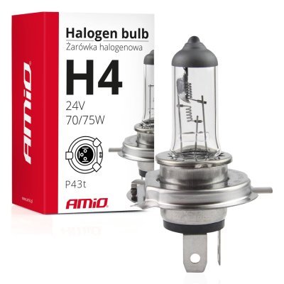 AMiO - Halogénová žiarovka H4 24V 75/70W UV filter (E8)