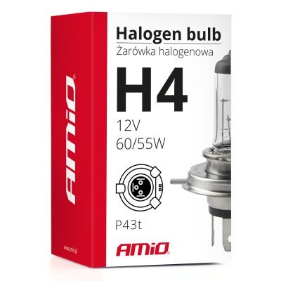 AMiO - Halogénová žiarovka H4 12V 60/55W UV filter (E8)