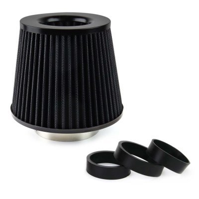 AMiO - Kužeľový vzduchový filter černý + 3 adaptéry