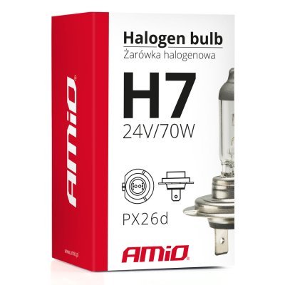 AMiO - Halogénová žiarovka H7 24V 70W UV filter (E8)