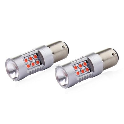 AMiO - LED žiarovky CANBUS 3030 24SMD 1157 BAY15D PR21/5W Red 12V/24V