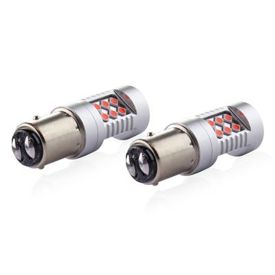 AMiO - LED žiarovky CANBUS 3030 24SMD 1157 BAY15D PR21/5W Red 12V/24V