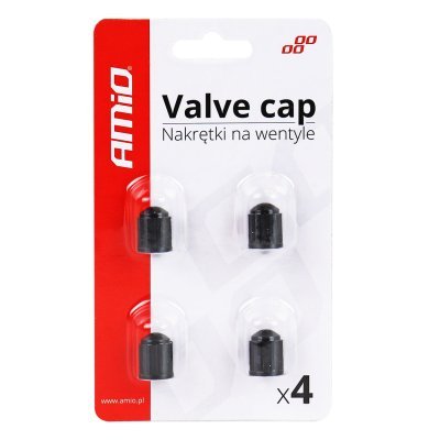 AMiO - Krytky ventilov, čierne 4 ks
