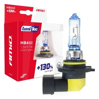 AMiO - Halogénový DUO blister (2ks) HB4 12V 51W sada LumiTec LIMITED +130%