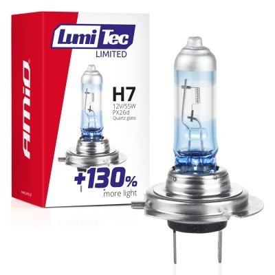 AMiO - Halogénová žiarovka H7 12V 55W LumiTec LIMITED +130%