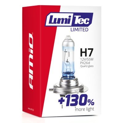 AMiO - Halogénová žiarovka H7 12V 55W LumiTec LIMITED +130%