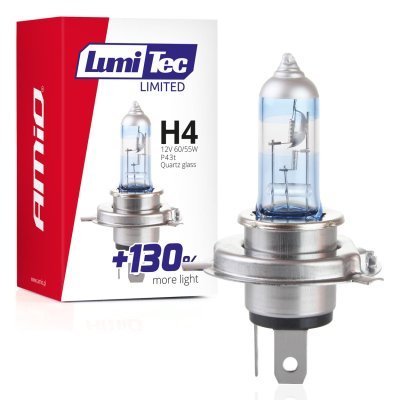 AMiO - Halogénová žiarovka H4 12V 60/55W LumiTec Limited +130%