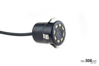AMiO - Parkovací asistent TFT02 4,3" s kamerou HD-308-LED 4-senzorové čierne Truck