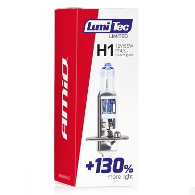 AMiO - Halogénová žiarovka H1 12V 55W LumiTec LIMITED +130%