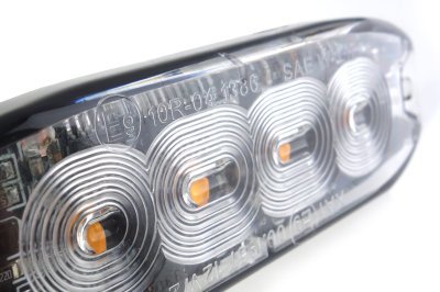 AMiO - Výstražné osvetlenie oranžové 4x3W LED R65 R10 12/24V IP67