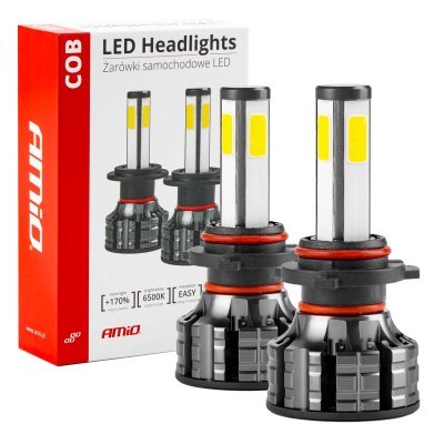 AMiO - LED žiarovky hlavného svietenia HB4 COB 4Side