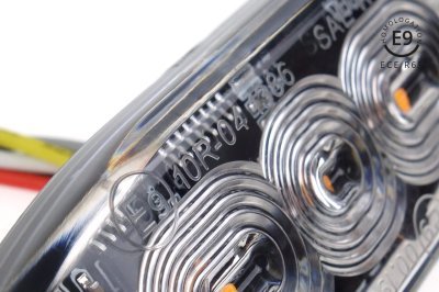 AMiO - Výstražné osvetlenie oranžové 3x3W LED R65 R10 12/24V IP67